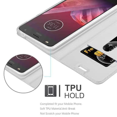 Motorola MOTO Z2 Cover Etui Case (Sølv)