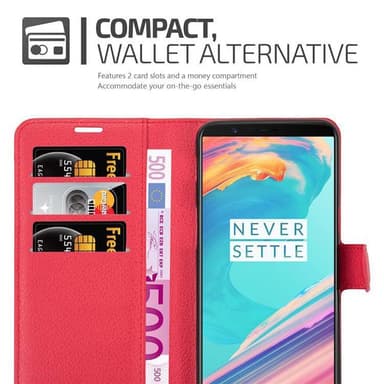 OnePlus 5T Pungetui Cover Case (Rød)