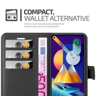 Samsung Galaxy A11 / M11 Pungetui Cover Case (Sort)