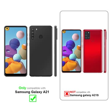 Samsung Galaxy A21 Pungetui Cover Case (Sort)