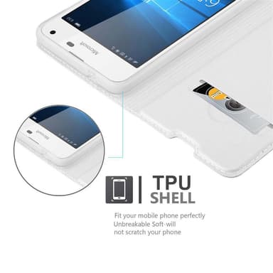 Nokia Lumia 650 Cover Etui Case (Sølv)