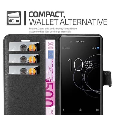 Sony Xperia XA1 PLUS Pungetui Cover Case (Sort)