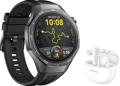 Huawei Watch GT 5 Pro sportsur 46mm (sort) + FreeBuds 5i gaveæske