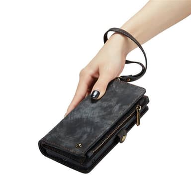 CaseMe mobilcover 008 8-kort Samsung Galaxy A35 - Sort/grå