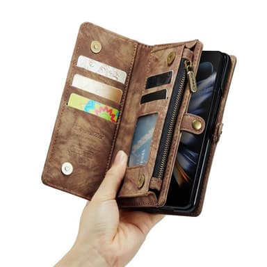 CaseMe mobilcover 008 5-kort Samsung Galaxy Z Fold 5 - Brun