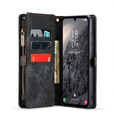 CaseMe mobilcover 008 8-kort Samsung Galaxy A35 - Sort/grå