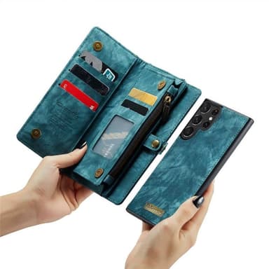CaseMe mobilcover 008 8-kort Samsung Galaxy S24 Ultra - Blå