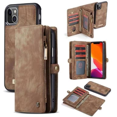 CaseMe mobilcover 008 8-kort iPhone 15 Plus - Brun
