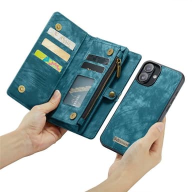 CaseMe mobilcover 008 8-kort iPhone 16 - Blå