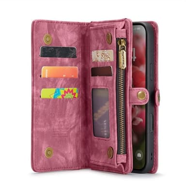 CaseMe mobilcover 008 8-kort iPhone 16 Pro - Rød
