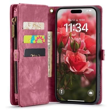 CaseMe mobilcover 008 8-kort iPhone 16 Pro Max - Rød