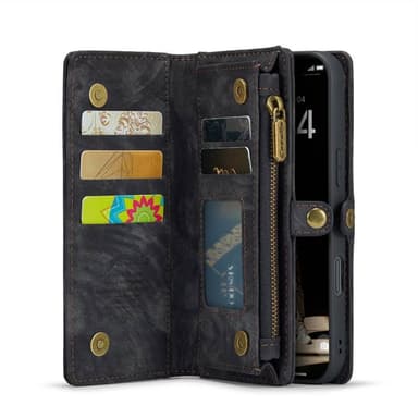 CaseMe mobilcover 008 8-kort iPhone 16 Plus - Sort/grå