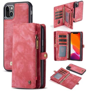 CaseMe mobilcover 008 8-kort iPhone 15 Plus - Rød