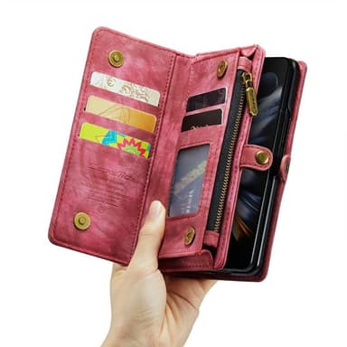 CaseMe mobilcover 008 5-kort Samsung Galaxy Z Fold 4 - Rød