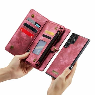 CaseMe mobilcover 008 8-kort Samsung Galaxy S24 Ultra - Rød