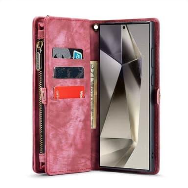 CaseMe mobilcover 008 8-kort Samsung Galaxy S24 Ultra - Rød