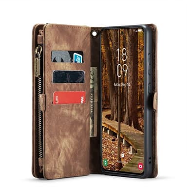 CaseMe mobilcover 008 8-kort Samsung Galaxy S23 FE - Brun