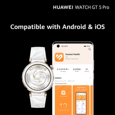 Huawei Watch GT 5 Pro sportsur 46mm (sort) + FreeBuds 5i gaveæske