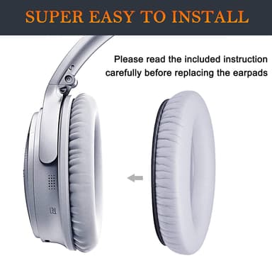 Ørepuder til Bose QC35 I/II, QC25, QC15, QC 2 AE 2, AE 2i, AE 2w, SoundTrue, SoundLink Grå