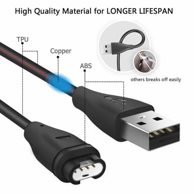 Universal oplader til Garmin ure 2-pak