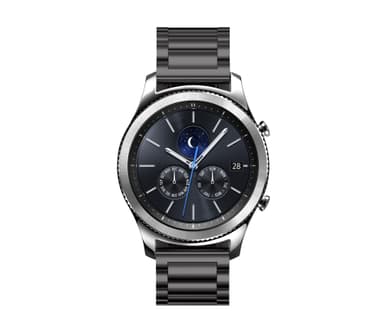 22 mm rustfrit stål urrem til Samsung Galaxy Wath 3 45 mm Huawei GT4 45 mm Sort