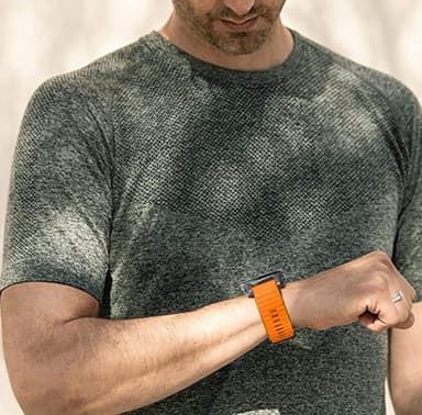 Garmin armbånd 26 mm Fenix 6X/5X Plus/3HR/Descent MK1 silikone Orange