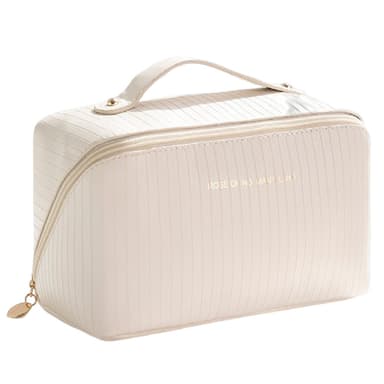 Rummelig toilet-/sminketaske Beige