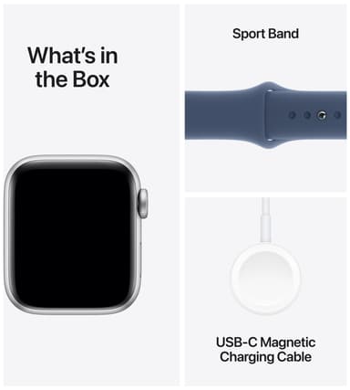 Apple Watch SE 2nd Gen 44mm LTE (Silver Alu/Denim sport band M/L)