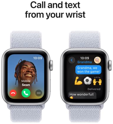 Apple Watch SE 2nd Gen 40mm GPS (Silver Alu/Blue Cloud sport loop)
