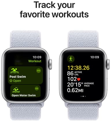 Apple Watch SE 2nd Gen 40mm GPS (Silver Alu/Blue Cloud sport loop)