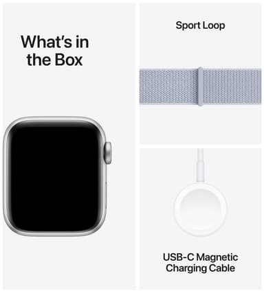 Apple Watch SE 2nd Gen 40mm GPS (Silver Alu/Blue Cloud sport loop)