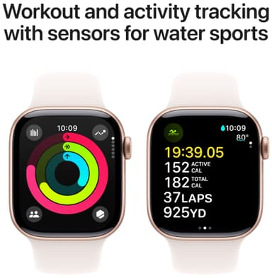Apple Watch S10 46mm GPS+Cel (Rose Gold Aluminium/LB sportsrem) S/M