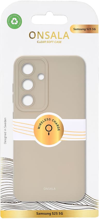 Onsala Samsung Galaxy S25 Silikone etui (beton)
