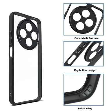 Stødsikkert PC+TPU Cover til Xiaomi Redmi 14C 4G - Gennemsigtigt Bagcover