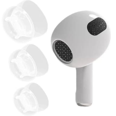 3-par TPE ørepuder AirPods (Gen4) - S/M/L - Clear