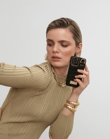 Atelier Case iPhone 11P/XS/X Black Croco