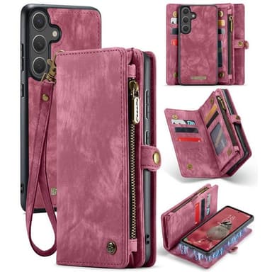 CaseMe mobilcover 008 8-kort Samsung Galaxy S25 Plus - Rød