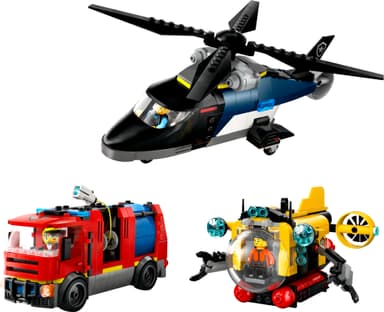 LEGO City Remix – helikopter, brandbil og ubåd 60462