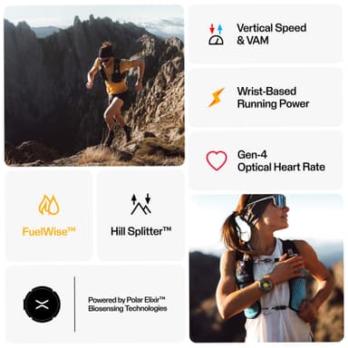Polar Grit X2 Pro sportsur S-L (grå)