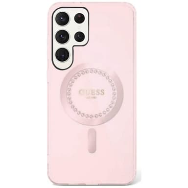Guess Rhinestone MagSafe cover Samsung Galaxy S25 Ultra - Pink