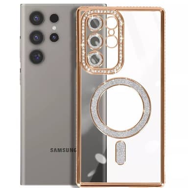 Diamond bling MagSafe cover Samsung Galaxy S25 Ultra - Gold