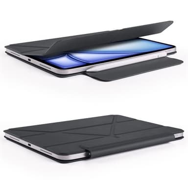 Kunstlæderetui med stativ og magneter til iPad Air 11 2024 / Air 2022 10.9 - Svart