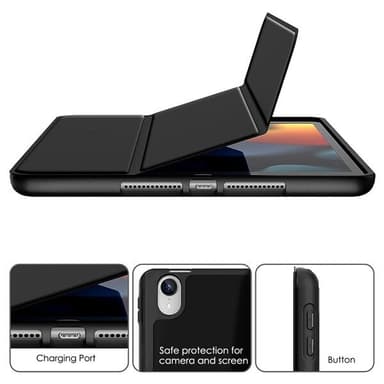 Trifold etui med stativ til iPad 10,2"" Gen 7/8/9 - Sort