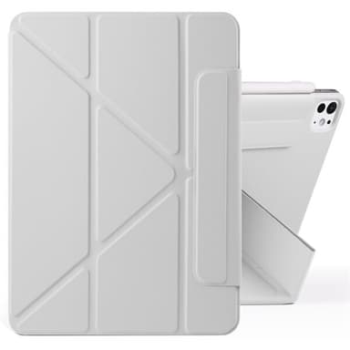 Kunstlæderetui med stativ og magneter til iPad Pro 11 2024 - Grå