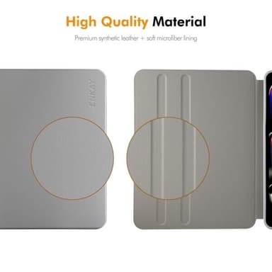Kunstlædertaske med stativ til iPad Pro 11 2024 - Grå