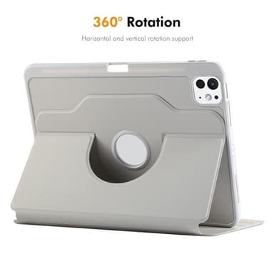 Kunstlædertaske med stativ til iPad Pro 11 2024 - Grå