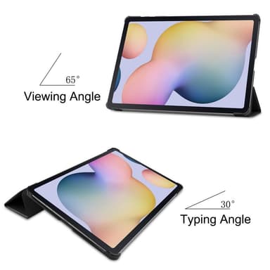 Trifoldet Stand Smart Taske til Samsung Galaxy Tab S7 Plus - Sort
