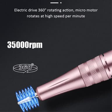 Negleboremaskine 30000RPM Elektrisk filmaskine Manikyr Pedicure Neglekunst