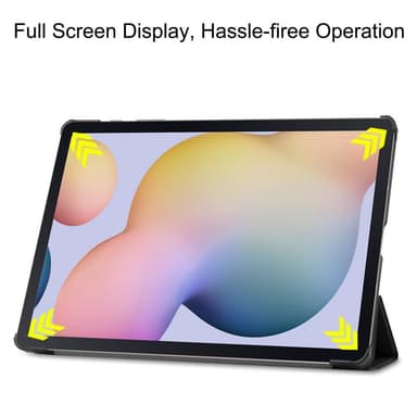 Trifoldet Stand Smart Taske til Samsung Galaxy Tab S7 Plus - Sort