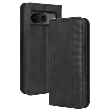 Wallet Stand Flip-telefonetui til Google Pixel 8 - Sort